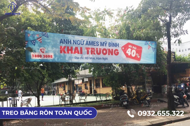 Treo băng rôn, phướn quảng cáo toàn quốc